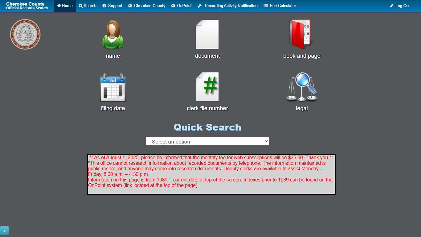 Landmark Web Official Records Search