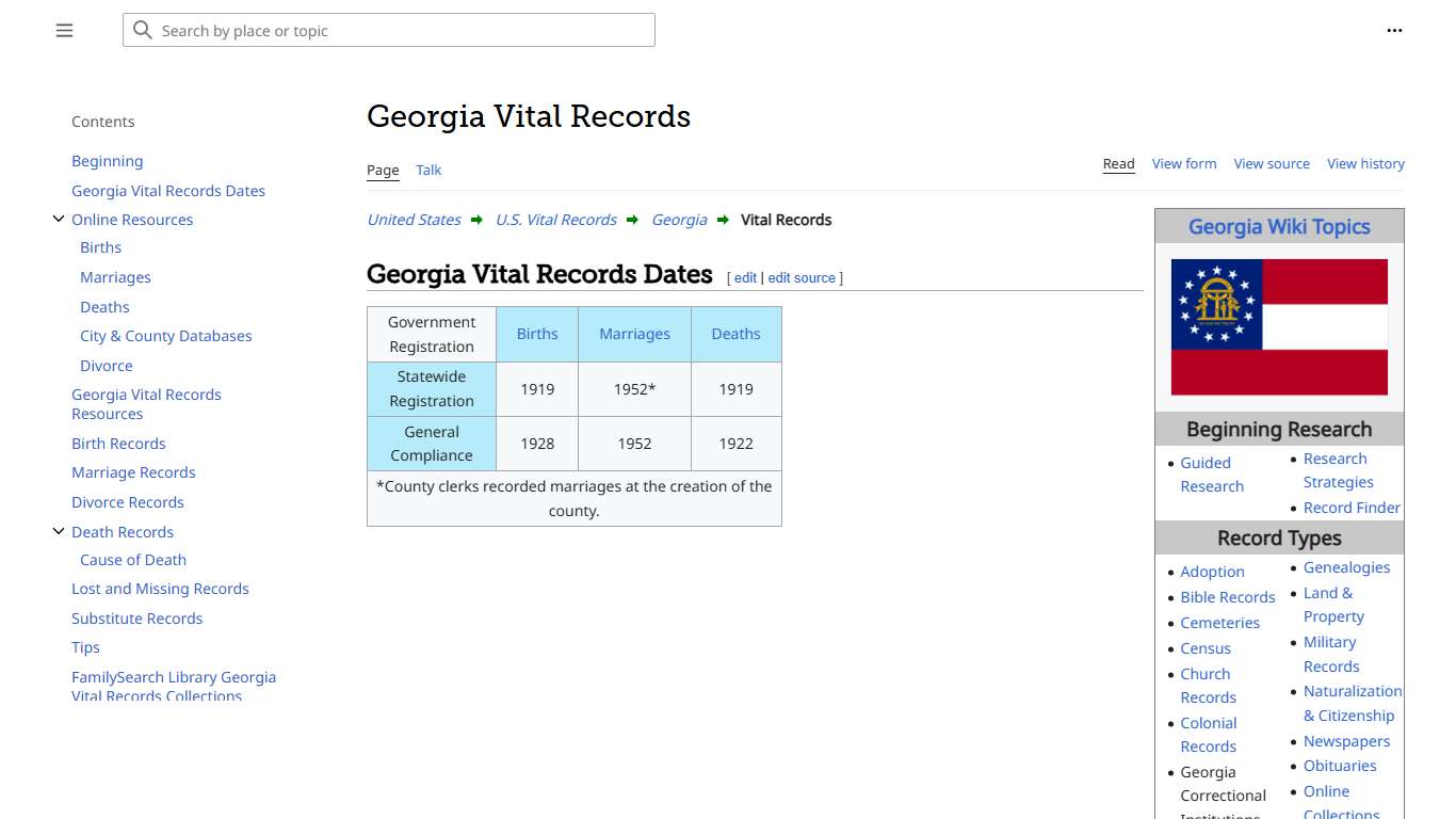 Georgia Vital Records • FamilySearch