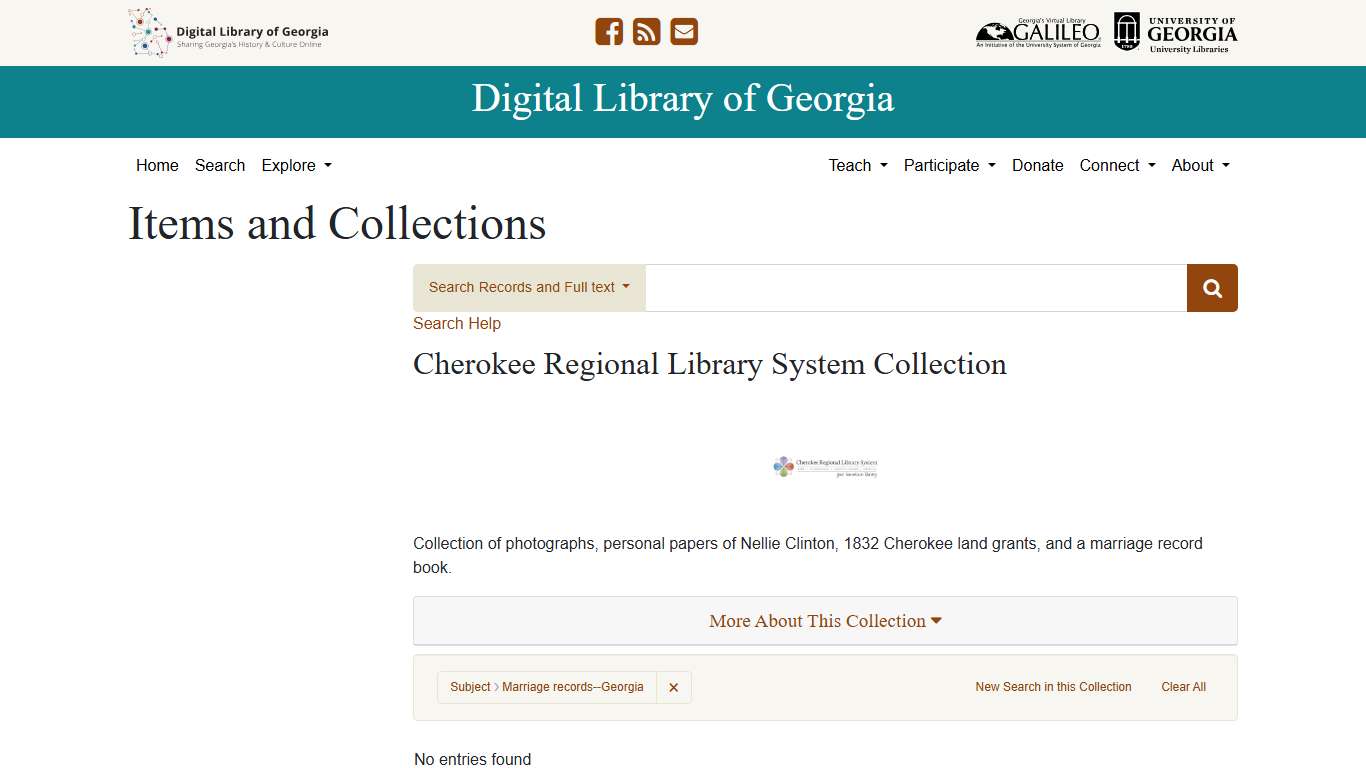 Subject: Marriage records--Georgia - Digital Library of Georgia Search Results